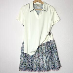 Jofit Multicolor Sherry Print Tennis Golf Polo Skort Matching Set Womens Size S